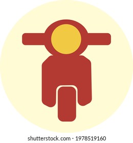 Trending and vector icon of scooter.