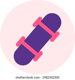Trending and vector icon of skateboarding.