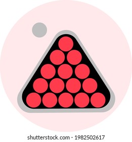 Trending and vector icon of snooker.