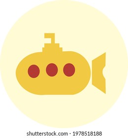Trending and vector icon of submarine.