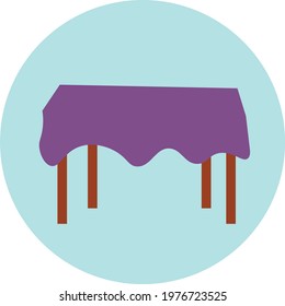 Trending vector icon of table cloth.