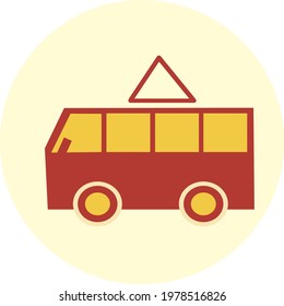 Trending and vector icon of  tourist bus.