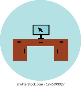 Trending vector icon of tv table.