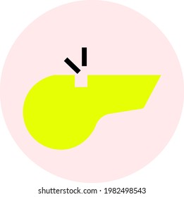 Trending and vector icon of whistle.