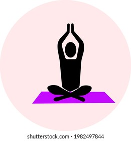Trending and vector icon of yoga.
