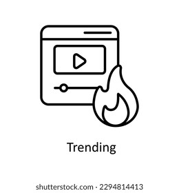 Trending  Vector   outline Icons. Simple stock illustration stock