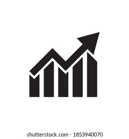 Trending up vector simple icon
