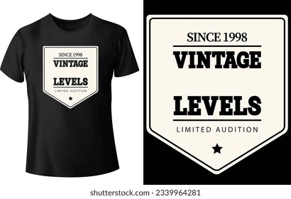 Trending vintage typography black tshirt design concept