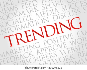 Trending word cloud, business concept