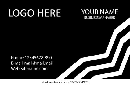 trends business card tech simple modern  vector