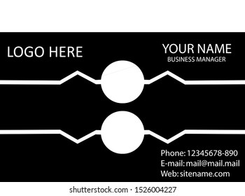 trends business card tech simple modern  vector