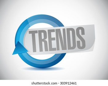 trends cycle sign concept illustration design over white