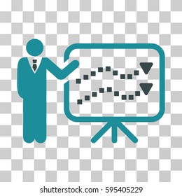Trends Lecture icon. Vector illustration style is flat iconic bicolor symbol, soft blue colors, transparent background. Designed for web and software interfaces.