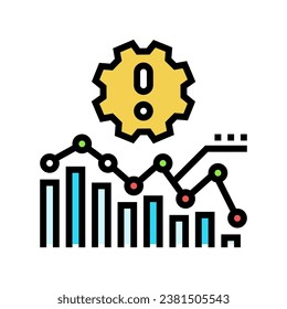 tendencias del vector de icono de color de riesgo. señal de riesgo de tendencias. ilustración de símbolo aislado