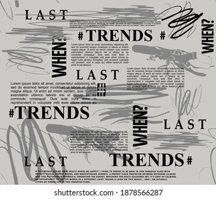 Trends Shen Last Slogans Brush Writing Pattern Backgorund And Abstrack