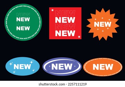 Trends Stickers Set. New Arrival, Collection Badges, SVG Vector.