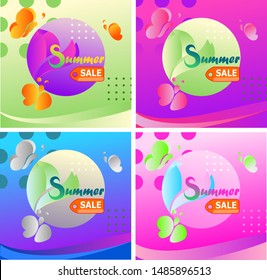 trends for trading dynamic geometric abstract shapes. Color sales banner template. Modern design includes a beautiful background for eps10 vector presentations