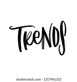 TRENDS. VECTOR HAND LETTERING. TRENDING 