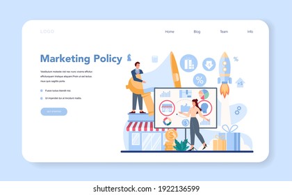 Trendwatcher web banner or landing page. Specialist in tracking the emergence of new business trends. Business strategy and project management. Vector illustration in flat style