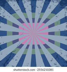 Trendy 2025 color Abstract Circus Tent background with grunge Texture. Pastel color sun rays background. Vector illustration 