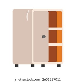 Um elegante ícone 2d de armazenamento armário de luxo
