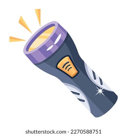 Trendy 2d icon of a torchlight 