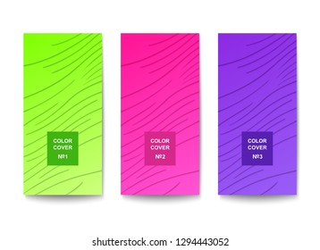 Trendy 3D backdrop with layered material design. Stylized structure with carved lines. Vector template