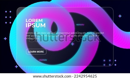 trendy 3d liquid abstract background with glass morphism effect