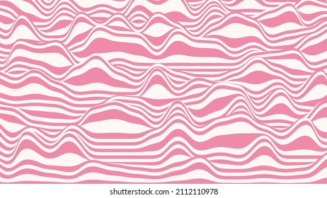Las rayas de moda 3D de lollipop distorsionan el fondo. Fondo rizado de caramelo con efecto de ilusión óptica