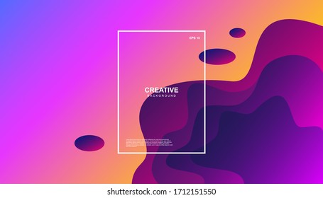 Trendy 3d paper art illustration background. Contrast colors.  Dynamic shapes composition. Eps10 vector.