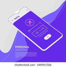 Trendy 3d responsive mobile UI templates for travelling