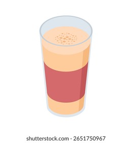 Un icono de moda del estilo 3d del café frío helado