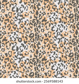 Trendy 4 color vector leopard seamless pattern suitable for printing on surface, womanswear top, bottom, all over print, animal skin, Leo, cheetah colorful skin, fashionable, modern abstract 