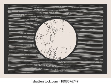 Trendy abstract aesthetic creative minimalist artistic hand drawn composition ideal for wall decoration, modern interior design, vector illustration