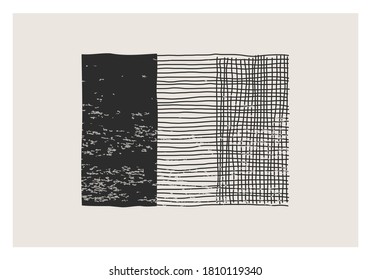 Trendy abstract aesthetic creative minimalist artistic hand drawn composition ideal for wall decoration, modern interior design, vector illustration