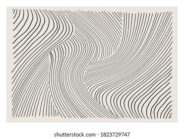 Trendy abstract aesthetic creative minimalist artistic hand drawn composition ideal for wall decoration, modern interior design, vector illustration
