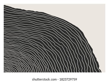 Trendy abstract aesthetic creative minimalist artistic hand drawn composition ideal for wall decoration, modern interior design, vector illustration