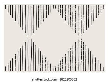 Trendy abstract aesthetic creative minimalist artistic hand drawn composition ideal for wall decoration, modern interior design, vector illustration