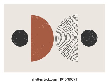 Trendy abstract aesthetic creative minimalist artistic hand drawn composition