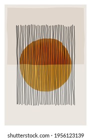 Trendy abstract aesthetic creative minimalist artistic hand drawn composition