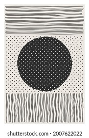 Trendy abstract aesthetic creative minimalist artistic hand drawn composition