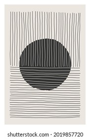 Trendy abstract aesthetic creative minimalist artistic hand drawn composition