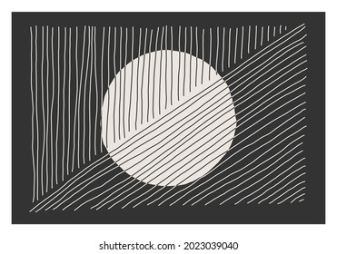 Trendy abstract aesthetic creative minimalist artistic hand drawn composition