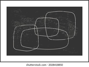 Trendy abstract aesthetic creative minimalist artistic hand drawn composition