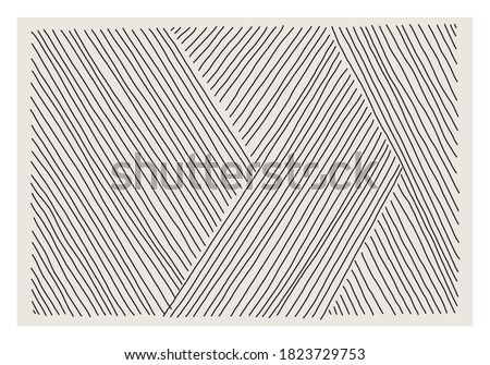 Trendy abstract aesthetic creative minimalist artistic hand drawn composition ideal for wall decoration, modern interior design, vector illustration