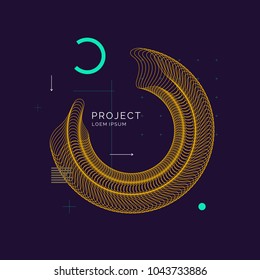 Trendy abstract art geometric background with flat, minimalistic Memphis style. Vector poster with elements for design