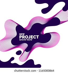Trendy abstract art geometric background with flat, minimalistic style. Vector poster with elements for design