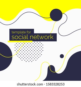 Trendy abstract art geometric background with flat, minimalistic style. Vector poster with elements for design