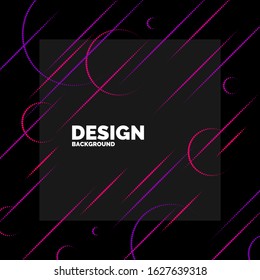 Trendy abstract art geometric background with flat, minimalistic style. Vector poster with elements for design. Template for social networks