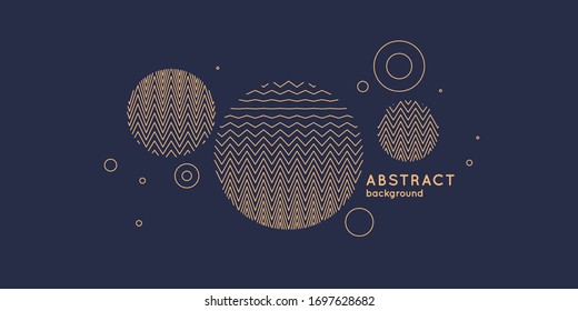 Trendy abstract art geometric background with flat, minimalistic style. Vector poster with elements for design